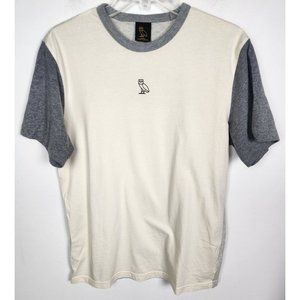 October's Very Own Men's Sz. S Grey & Cream Owl T Shirt